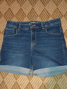 Cat & Jack Dark Blue Denim Rolled-Hem Shorts